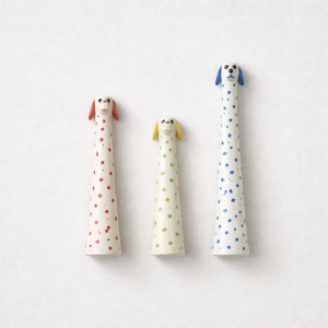 Dog flower decor vase set