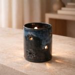 Starry Night Dark Blue Candle Holder