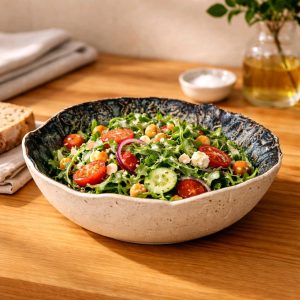 Midnight Vintage Salad Serving Bowl