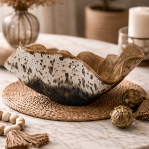 Black & White Speckled Decorative Center Piece