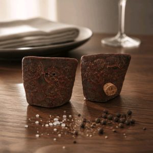 Rustic Brown Salt and Peper Shaker Set