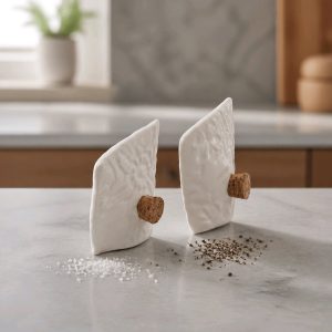 Glossy White Salt & Pepper Shaker Set