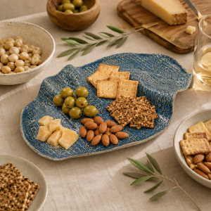 Blue Oval Platter Board
